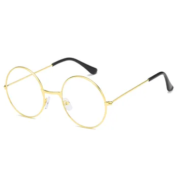 2019 Нова мода Прости Унисекс Кръгли прости Очила за мъже и жени в метални рамки на Очила за сватбени партита