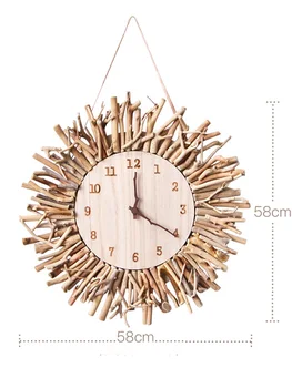 Творчески Модерните стенни часовници Тихо Изкуството на Дървен часовников механизъм 