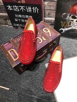 Летни мокасини Дамски обувки Обувки с червено дъно за мъже Casual вулканизированная обувки за ходене обувки луксозни дизайнерски обувки с високо качество
