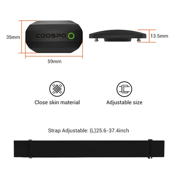 CooSpo Монитор на Сърдечната Честота на Гърдите H808S Каишка Bluetooth 4.0 ANT+ Сензор за Сърдечната Честота Водоустойчив За Велокомпьютера Wahoo Garmin