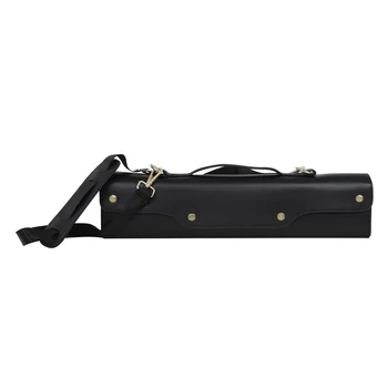 Преносима чанта за кутии за флейта с 16 дупки/17 дупки кръгла ъглова кутия за флейта багажното раница аксесоари за музикални инструменти, лента за носене през рамо