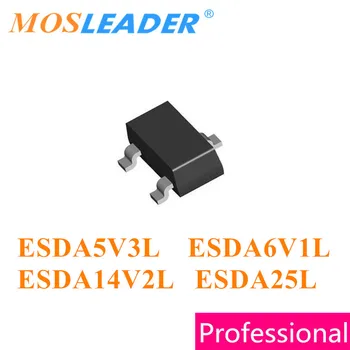Mosleader ESDA5V3L ESDA6V1L ESDA14V2L ESDA25L SOT23 3000 бр. 5,3 6,1 В 14,2 В 25 Произведено в Китай с Високо качество