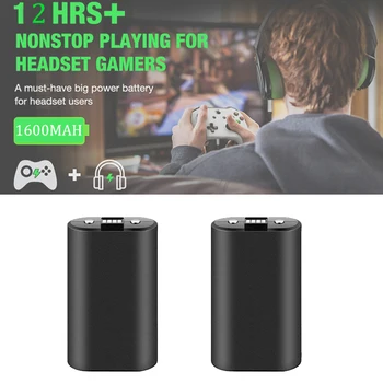За Акумулаторна батерия за Xbox /Xbox One/Xbox One S/Xbox One X/Xbox One Елитен Контролер 1600 mah Батерия или Зарядно устройство, USB