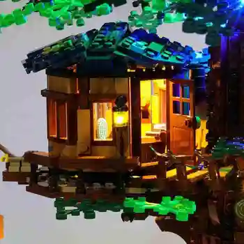 1 Комплект Събрани Строителни Блокове LED Комплект за декоративни аксесоари LEGO House Tree Lighting 21318 Креативната Led Серия V6X8