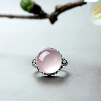 2020 Нови Розови Кръгли пръстени с опалом за жени, Бижута, Реколтата, Аниллы, продажба на Едро на Аксесоари за пръстени с Лунен камък, Подарък, Дропшиппинг