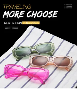 Модерни дамски слънчеви очила в малка рамка ретро класически цветни слънчеви очила уличен дизайнер пънк очила мъжки дамски очила с UV400