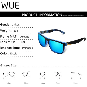 WUE 2021 Поляризирани Слънчеви очила Мъжки Слънчеви очила за шофиране Мъжки Слънчеви Очила За мъже Ретро Евтини Луксозни маркови дизайнерски Gafas De Sol