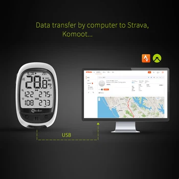 GPS Велосипеден Компютър, Bluetooth 4.0 / ANT+ Безжичен Велосипеден Компютър Велосипеден Скоростомер Датчик за Скоростта Сензор за Сърдечния Ритъм