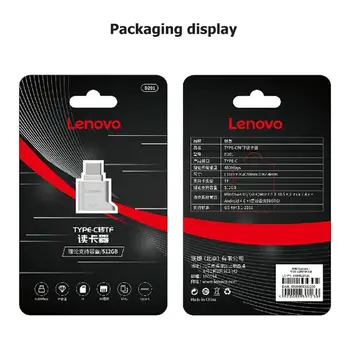 Lenovo D201 C USB TF Четец на карти 480 Mbps Тип C за TF Мини четец на карти Micro SD OTG Адаптер за Windows XP/7/8 / MAC OS
