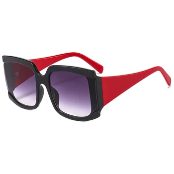 Черни Реколта дамски слънчеви очила без рамки Модната марка Слънчеви очила с градиентными лещи Женски мъжки Тенденция очила с големи рамки UV400 2021