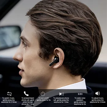 Безжични Слушалки Bluetooth-Съвместими Водоустойчив Умни Слушалки Стерео Звук IPX7 Водоустойчив Спортни Слушалки С Микрофон