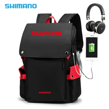 Shimano Открит Нов мъжки раница за риболов USB Зареждане на анти-кражба плат Оксфорд Дамска чанта Мултифункционален Водоустойчив раница