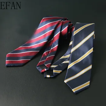 6 см, Нови тесни мъжки вратовръзки Луксозни мъжки вратовръзки в цветна ивица в клетката Hombre Gravata Тънък Класически бизнес Случайни вратовръзка за мъжете