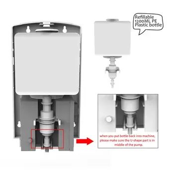 1200 МЛ Автоматични Дозатори за пенопластового сапун За баня Умна Перална Ръчна машина с USB зареждане Бял Висококачествен материал ABS