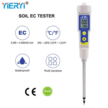 2 в 1 за Измерване на температурата на почвата ЕО Тестер Водоустойчив Универсален Тест за Измерване на проводимост с ATC за Засаждане на Градински инструменти