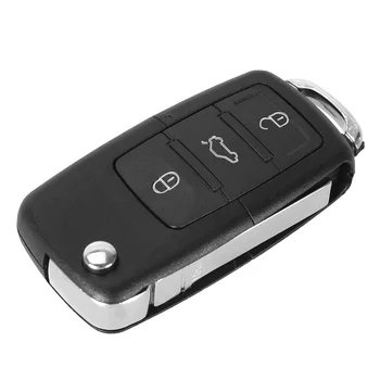 Dandkey 3 Бутона Флип калъф за Ключове На Volkswagen Vw Jetta, Golf, Passat Beetle, Polo, Bora Ключодържател Сгъваем Калъф за Ключ Дистанционно