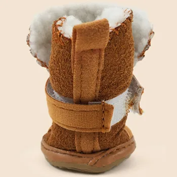 4 бр. Обувки за домашни кучета, Зимни топли зимни обувки за кучета, Кашмир обувки Теди Чихуахуа, Аксесоари за домашни любимци, Обувки за малки кучета