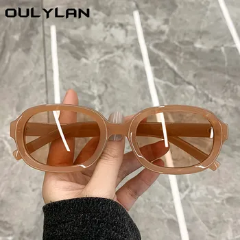 Oulylan Класически, овални, Слънчеви очила, Дамски, Мъжки Реколта Маркови дизайнерски черни Дамски слънчеви очила, малки очила Индивидуалност на открито