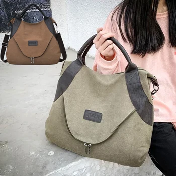 2021 ежедневни модерна чанта-месинджър с едно рамо дамски ретро-холщовая чанта в европейския и американския стил чанта-месинджър