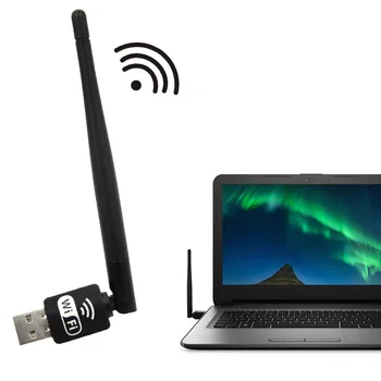 Безжична мрежа Besegad Lan 150 Mbit / с 3 DB Антена USB WiFi Адаптер за Приемника Мрежова карта за XP, Vista, Windows 7, Linux, MAC OS-компютър на Компютър