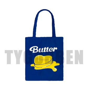 Корейски Нов албум Butter Harajuku KPOP Чанта на рамото Холщовая чанта Harajuku Чанта за пазаруване Модни Ежедневни летни чанти за рамо bolsos