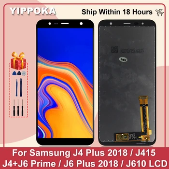За Samsung Galaxy J610 LCD дисплей J6+ J6 Плюс 2018 Сензорен екран Дигитайзер за Samsung J415 LCD дисплей J4 Плюс J4+ Резервни Части