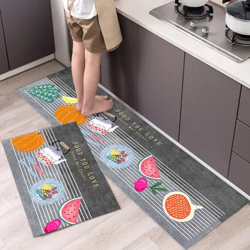 3D печат с кухненски килим подови постелки прост модерен врата на банята битови дълги подови постелки