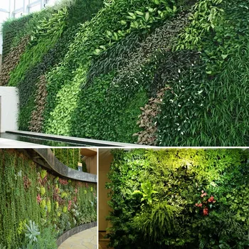 Зелена изкуствено растение тревата офис украса фон сватбена украса растението градинска стена DIY декоративна поляна подложка за растения