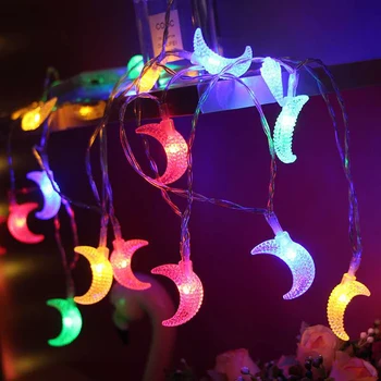 10/20/40 LED Лунните Струнни инструменти осветителни Тела, захранван с батерии Лунна Форма на Нощни Светлини Празник Коледа Сватбата на Рамадан украса на Светлината