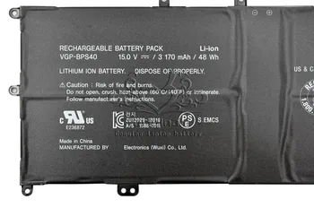 JIGU VGP-BPS40 Оригинална Батерия за Лаптоп SONY VAIO Fit 14A 15A SVF14N Серия SVF15N 15 В 3170 ма