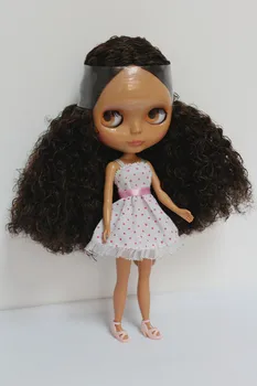 Безплатна доставка голяма отстъпка RBL-106DIY Гола кукла блайт tait подарък за рожден ден за момиче 4 цвята големи очи кукли с красиви коса скъпа играчка