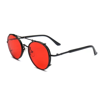 JackJad Мода Steampunk Стил Клип На Кръгли Слънчеви Очила с Наклон Реколта Лещи Сменяеми Маркови Дизайнерски Слънчеви Очила Oculos De Sol