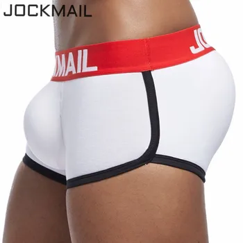 Марка JOCKMAIL гей мъжко бельо, боксерки за носене отпред секси повдигащ, увеличава дъно чаши и задното бедро, рискът се увеличава бедрата отдолу