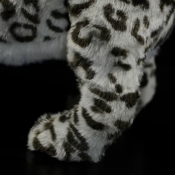 32-Високо Стои Голям Снежен Леопард Плюшен играчка, Подобна На Меки Диви Животни, Големи Котки, Бели Леопарди, Меки играчки, Детски подаръци