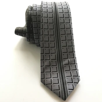 Дизайнерски мъжки вратовръзки Уникален Панел Вратовръзка-Сребристо - сив Уникална вратовръзка с пледами за мъже