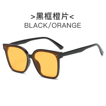 Ретро извънгабаритни квадратни слънчеви очила дамски луксозни 2021 марка ретро слънчеви очила в голям рамки за жени с високо качество черно стъкло, за да шофирането