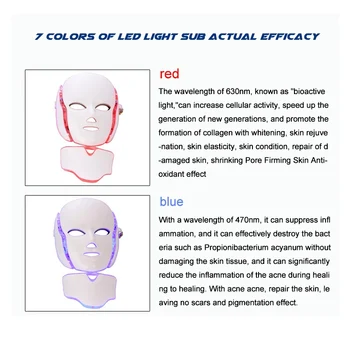 7 Цвята Led Маска За Лице с Устройства За Врата Фотонная Терапия Мезотерапевтическая Машина Радиочестота за Красота, Led Уреди За Лице