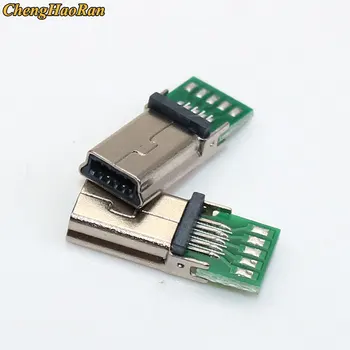 ChengHaoRan 1 бр. Мини-USB 10 P Гнездо за Зарядното Адаптер с платка за КОМПЮТЪР, Mini-10 - пинов Конектор за USB кабел за пренос на данни