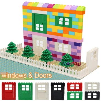 Вратата Прозорец на Оградата Стени Тухли MOC Градска Къща, Вила резервни Части САМ MOC Приятели градивните елементи на Образователни Детски Играчки