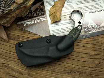 LCM66 D2 стоманена керамбит скорпион нокът нож открит къмпинг джунглата битката за оцеляване с фиксирано острие ловни ножове инструмент за самозащита