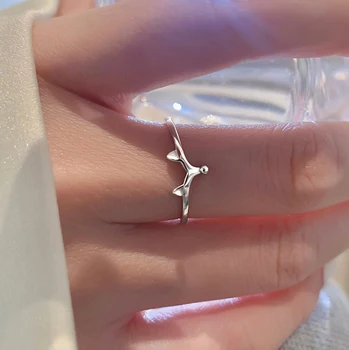 Пънк Красиви пръстени с лисици ръка за жени Открити пръстени Творчески Регулируеми Пръстени за пръстите на Бижута Закачане на Аксесоари за партита Anillos Mujer Bague
