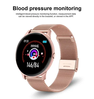 Новите Умни часовници За мъже, Водоустойчиви Красива Гривна Сърдечен Ритъм, Кръвно Налягане Мониторинг на сън Умни Часовници За Жени за Android и IOS+Кутия