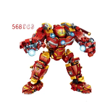 Нов Marvel City War Супер Брониран Робот Строителни Блокове На Военни Фигури Аниме Фигурка Оръжие Тухли Играчки За Деца