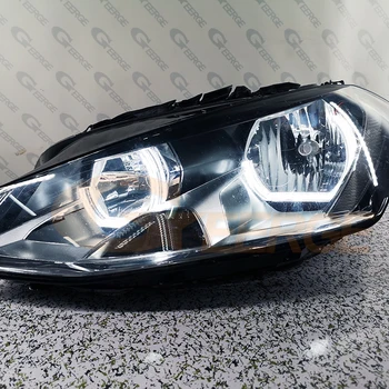 За Volkswagen VW Golf 7 VII MK7 предварителна лифтинг на лице, Ултра ярка дневна светлина указател на завоя DTM M4 Стил LED Ангелски очи ореол пръстени