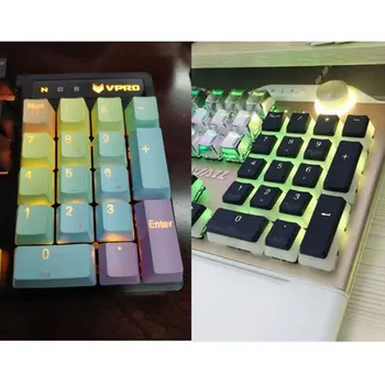 17 Клавиши RGB с горната печат PBT с подсветка Капачка за клавиши с подсветка за превключватели Cherry MX Ръчна Цифрова клавиатура