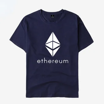 Блокчейн Ethereum тениска Модерен мъжки/дамски ризи Летни тениски с къс ръкав Ethereum Биткойн тениска с логото на ETH Хип-хоп Детски тениски