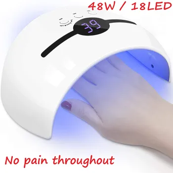 UV Led Лампа за Нокти 48 W Бърза Сушилня за нокти за Гел-лак с регулиране на 3 Таймери Отверждающие Лампи за нокти и ноктите на краката Автоматичен Сензор