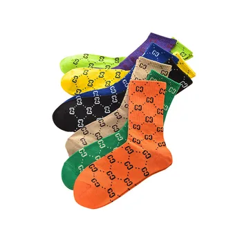 Зимните кашмир вълнени чорапи дамски обикновена дълги чорапи в корейски стил за жени и момичета, Минерални реколта Харадзюку Ретро градинска облекло чорап на Екипажа