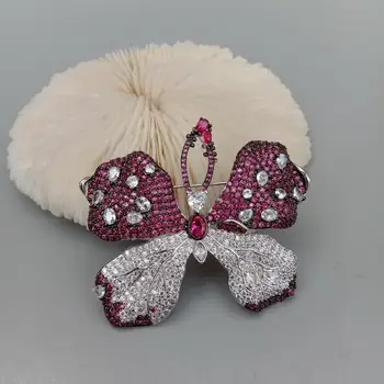 Y. YING Мода Изкуството на Микро Проправи CZ Пеперуда-Брошка на Жени Насекомо Жени Украса за Животните