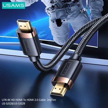 USAMS DisplayPort 1.2 HD аудио кабел 4K, HDMI, HDMI 2.0 Кабел 60 Hz Адаптер Порт на Дисплея За Видео PC Лаптоп ТЕЛЕВИЗОР За Xiaomi PS4